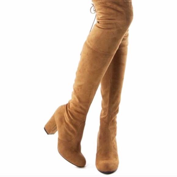 Suede Over The Knee Boots - Picture 2 of 8